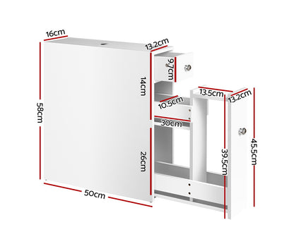 Bathroom Storage Cabinet Tissue Holder